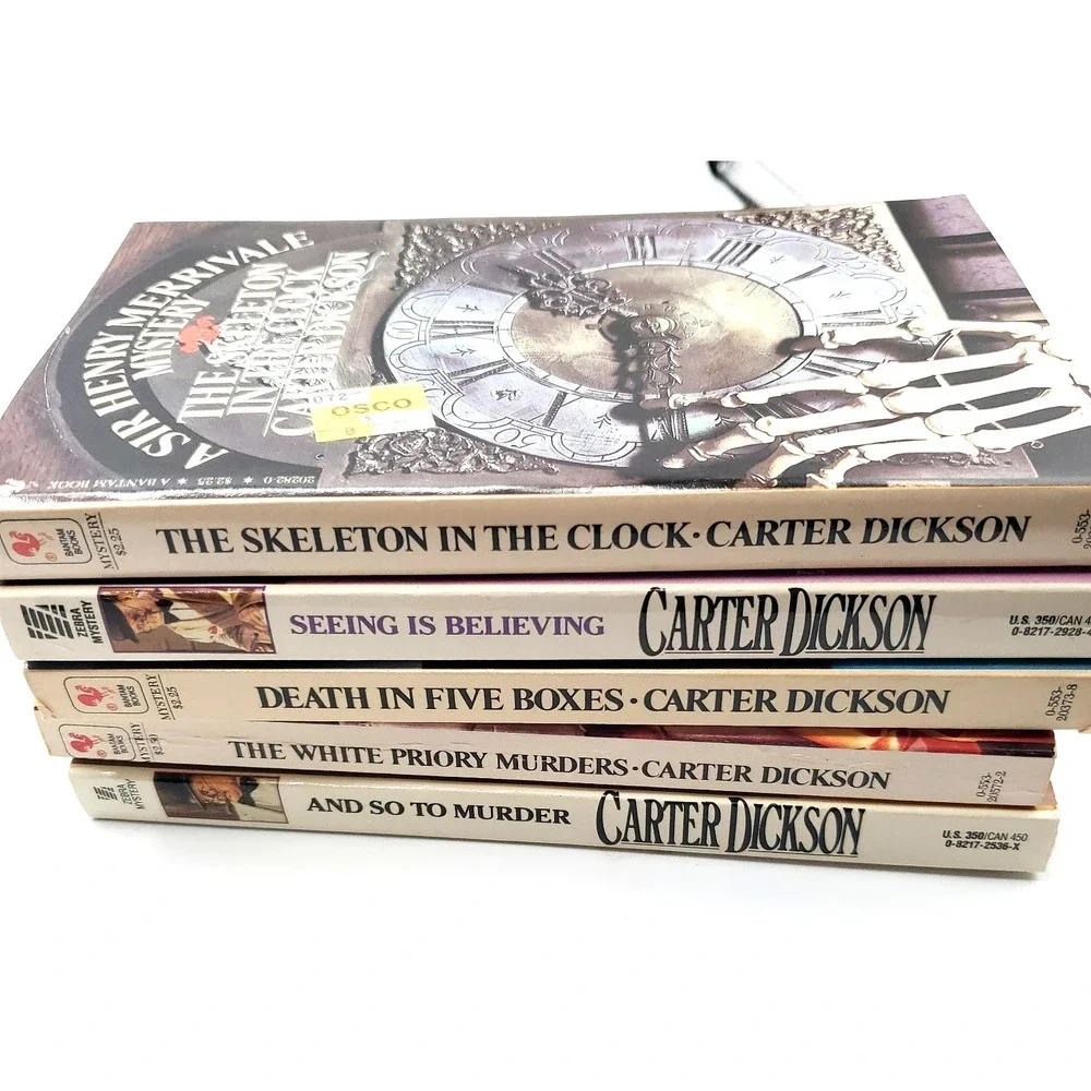 Lot of 5 Sir Henry Merrivale Mysteries Carter Dickson And So to Murder Cozy PBs